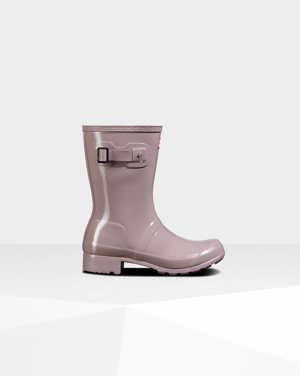 Hunter Original Tour Foldable Gloss For Women - Short Rain Boots Purple | India VFPEX6092